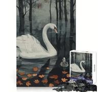 Puzzle Swan Wild da 1000 pezzi per ragazzi, gioco intelligente e rilassante, con schema di assemblaggio e lista dei desideri di Babbo Natale 50x75cm