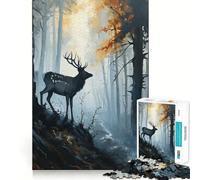 Puzzle Sylvan Cervo da 1000 pezzi per ragazzi stimola la memoria, rilassante e divertente, con bordi precisi, un regalo pensato con cura 38x26cm
