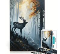 Puzzle Sylvan Cervo per ragazzi, 1000 pezzi, gioco di logica, divertimento rilassante, bordi lisci, regalo di compleanno 38x52cm