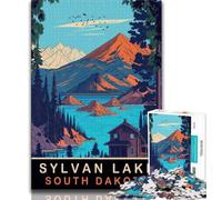 Puzzle Sylvan Lake da 1000 pezzi per adulti, antistress, sfida difficile, adatto per la decorazione della scrivania, 75x50cm