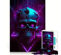 Puzzle Synthwave Sentinel da 1000 pezzi per adulti, gioco di logica stimolante, antistress, bordi trasparenti, regalo per le festività 38x26cm