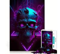 Puzzle Synthwave Sentinel per adolescenti, 1000 pezzi, puro gioco di logica, tranquillo, calmo, pulito, decorazione da parete 38x52cm