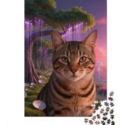 Puzzle Tabby Cat 1000 Pezzi Per Bambini E Adulti, Gioco Per Tutta La Famiglia, Gioco Educativo Rompicapo Con Coast, Regalo Per Bambini E Adulti 52x38cm/1000pcs