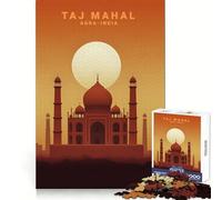 Puzzle Taj Mahal Agra per ragazzi, 1000 pezzi, per migliorare la memoria, per il tempo libero a casa, con bordi precisi, 38x26cm