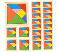 Puzzle Tangram, 20 pezzi Puzzle di forma geometrica in legno Logica Rompicapo Tangram Giochi per bambini Bomboniere
