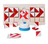 Puzzle Tangram colorato in legno, compiti di pensiero, mattoncini 3D