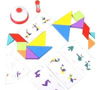 Puzzle Tangram - Puzzle in Legno in Legno per Allenare Il Tuo Cervello, Educativi per Adulti | Giochi Logici per L'Educazione STEM, Giocattoli Di Formazione Al Cervello per
