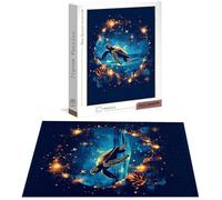 Puzzle Tartaruga marina Puzzle 1000 Pezzi Jigsaw Adulti DIY Classici Gioco, Puzzles a Forma di Animale, Giochi Rilassamento e Intelligence per 14 Anni 75 x 50 cm/1000 pcs con Scatola Regalo B-7058