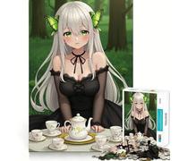Puzzle "Tea Party con ragazze anime" per adolescenti,1000 pezzi,stimolante per la mente,divertente,con componenti robusti e ben definiti,un'attività di gruppo emozionante (38x52cm)