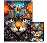 Puzzle Tech Cat da 1000 pezzi per adulti. Puzzle impossibili per adulti. Ideale come regalo di Natale e decorazione per la casa. 26X38CM/10,23x14,96 pollici.