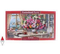 PUZZLE TEMATICO CASTORLAND NATURA MORTA SUMMER FLOWERS AND CUP OF TEA 4000 PZ