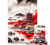 Puzzle "Tempio sul fiume" da 1000 pezzi per adulti, gioco di logica e abilità, calma e relax, taglio preciso, regalo perfetto 50x75cm