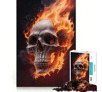 Puzzle Teschio Calore e Potenza per Ragazzi 1000 Pezzi Gioco Logico Divertimento in Casa Bordo Preciso Pezzo da Collezione Artistico 38x26cm