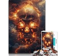 Puzzle Teschio d'Oro da 1000 pezzi per adolescenti, per ammazzare il tempo durante le vacanze a casa Ogni pezzo è unico Gioco divertente e stimolante per tutta la famiglia (38x26cm)