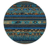 Puzzle Tessitura Bohemian 1000 pezzi Puzzle Rotondo Texture Retro Gioco di Puzzle Familiare per Adulti 1000 pezzi (67,5 x 67,5 cm)