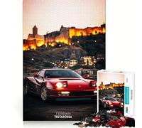 Puzzle Testarossa al tramonto da 1000 pezzi per ragazzi, gioco intelligente per il relax, assemblaggio di modelli, lista dei desideri di Babbo Natale 50x75cm