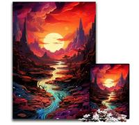 Puzzle "The Colorful Psychedelia of Red River" da 1000 pezzi per adulti perfetti come decorazioni artistiche fai da te o come regalo di compleanno 1000 pezzi (38x26 cm).