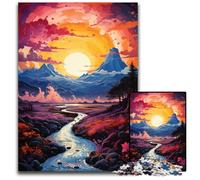 Puzzle "The Colorful Psychedelia of The Fjord" da 1000 pezzi per adulti perfetti come decorazioni artistiche fai da te o come regalo di compleanno 1000 pezzi (75x50 cm).