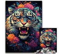 Puzzle "The Colorful Psychedelicism of Smoke Tiger" da 1000 pezzi per adulti perfetti come decorazioni artistiche fai da te o come regalo di compleanno 1000 pezzi (38x26 cm).
