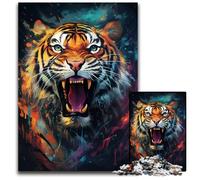 Puzzle "The Colorful Psychedelicism of Smoke Tiger" da 1000 pezzi per adulti perfetti come decorazioni artistiche fai da te o come regalo di compleanno 1000 pezzi (75x50 cm).