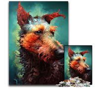 Puzzle "The Confident Terrier" da 1000 pezzi, rompicapo impegnativo e decorazione per la casa, regalo perfetto per le feste, 50x75CM/19,68x29,52 pollici.