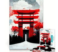 Puzzle The Gate da 1000 pezzi per ragazzi, gioco di logica, momento di relax, bordo di qualità, regalo perfetto 38x52cm