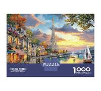 Puzzle The Iron Tower by The River 1000 Pezzi Per Gioco Familiare - Per Adulti, Rilassamento Di Giochi, Parete Da Decorazione E Regalo 38x26cm/1000pcs