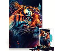 Puzzle "The Mighty Tiger" da 1000 pezzi per ragazzi, gioco di logica puro, tranquillo, pulito, decorazione da parete 38x26cm