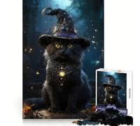 Puzzle The Purrfect Spellcaster per adolescenti, 1000 pezzi, stimola la mente, gioco rilassante, taglio preciso, 38x52cm
