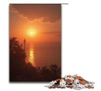 Puzzle The Rising Sun 1000 pezzi in legno per adulti e bambini dai 12 anni in su Puzzle per divertimento in famiglia 1000 pezzi (38x26 cm)