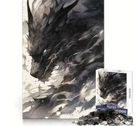 Puzzle "The Shadow Wolf" per ragazzi, 1000 pezzi, stimola la memoria, ideale per il tempo libero, con bordi netti, un regalo perfetto 38x52cm