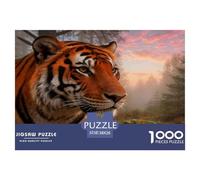 Puzzle Tiger 1000 Pezzi Per Adulti, Allenamento Cerebrale Accessibile E Divertente Puzzles Con Woods, Idea Regalo 38x26cm/1000pcs