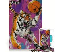 Puzzle Tiger Dunk da 1000 pezzi per ragazzi, gioco di logica, passatempo rilassante, taglio preciso, 50x75cm