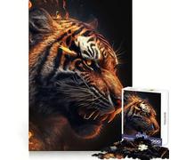 Puzzle Tiger Fire da 1000 pezzi per adolescenti, gioco cognitivo, svago rilassante, assemblaggio di motivi, opera d'arte 50x75cm