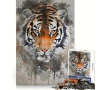 Puzzle Tiger Majest per ragazzi, 1000 pezzi, gioco di logica chiaro, divertimento rilassante, taglio perfetto, calda sorpresa 50x75cm