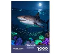 Puzzle Tiger Shark 1000 Pezzi Per Adulti E Ragazzi, Puzzle Con Underwater Coral Reef, Sfida Mentale E Gioco Complesso, Regalo Per Adulti E Ragazzi 70x50cm/1000pcs
