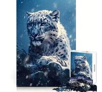 Puzzle Tigre Bianca, Neve e Natura per adolescenti, 1000 pezzi, per il benessere mentale, rilassante e divertente, con incastro perfetto, (38x26cm)
