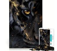 Puzzle "Tigre dallo sguardo dorato" per ragazzi, 1000 pezzi, stimola la memoria, divertente e rilassante, con bordi precisi, regalo artistico 50x75cm