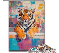 Puzzle "Tigre nel bagno" da 2000 pezzi per adolescenti, gioco stimolante, ideale come regalo per tutta la famiglia (70x100cm)