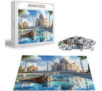 Puzzle Tigre Puzzle 4000 Pezzi Jigsaw Adulti DIY Classici Gioco, Puzzles a Forma di Castello, Rilassamento e Intelligence per Ragazzi 14 Anni 141x87cm/4000 pcs con Scatola Regalo in Legno H-2221