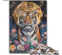 Puzzle Tigre sotto la luna per adulti e adolescenti, giocattolo educativo antistress ideale come regalo per tutta la famiglia (70x100cm)