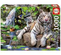 Educa - Puzzle Tigri bianche del Bengala - 1000 Pezzi