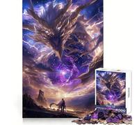 Puzzle Timelapse Drago per adulti 1000 pezzi Gioco di logica puro Antistress Taglio netto Articolo di Babbo Natale Desiderio 50x75cm