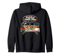 Puzzle Timer Crew a Tempo Squadra velocità Felpa con Cappuccio