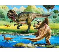 Puzzle Tirannosauro vs Triceratopo 70 pezzi