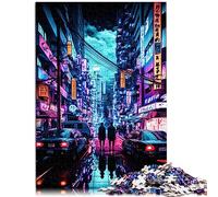 Puzzle Tokyo Giappone Neon da 1000 Pezzi per Adulti e Bambini dai 12 Anni in Su - Cartone, Ottimo Regalo di Natale - Dimensioni: 26x38 cm