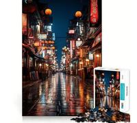 Puzzle Tokyo Neon Lights per adulti, 1000 pezzi, gioco stimolante per la mente, calma e creatività, pezzo da collezione 38x26cm