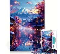 Puzzle Tokyo Serenity da 1000 pezzi per adolescenti, gioco stimolante per la mente, semplice e divertente, con incastri precisi, ideale per creare desideri di Babbo Natale 38x26cm