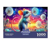Puzzle Topo Dormiente 1000 Pezzi - Gioco di Famiglia Divertente e Difficile - Topo (Puffi) - per Adulti e Bambini, Idea Regalo 70x50cm