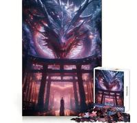Puzzle Torii Gate Epic Dragon da 1000 pezzi per ragazzi, stimolante per la mente, ideale per il tempo libero, con bordi precisi e un regalo pensato con cura 38x52cm